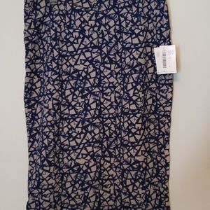 Blue and grey LulaRoe Cassie skirt-new